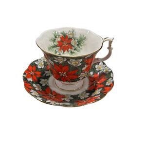 Vintage Royal Albert South Pacific Poinsettia Cup and Saucer EUC
